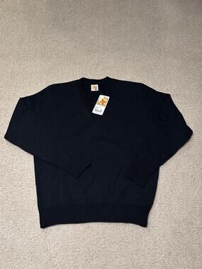 A+ by S.A.I. Career Mens Size Large 5953 Heavy Rib Commando Sweater Police Black